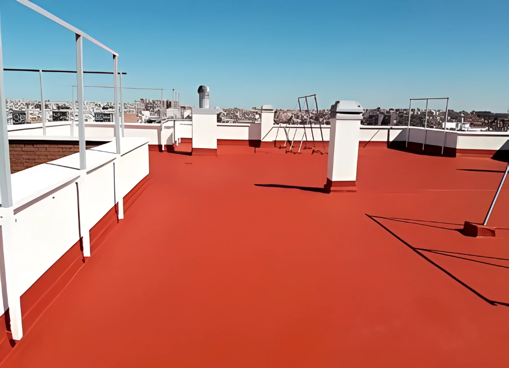 Impermeabilización con membrana líquida de poliuretano.